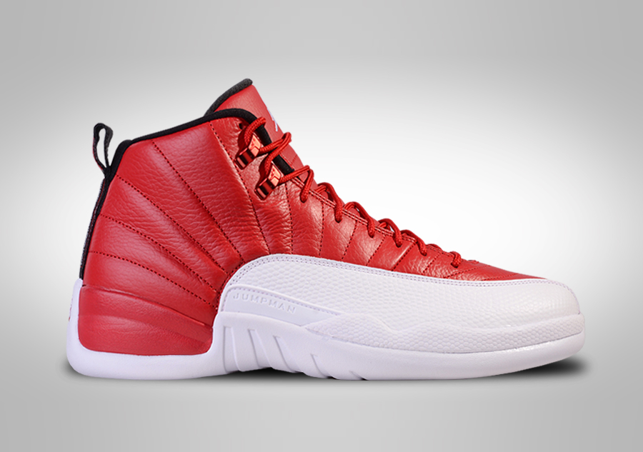 Air jordan retro 12 red and white best sale