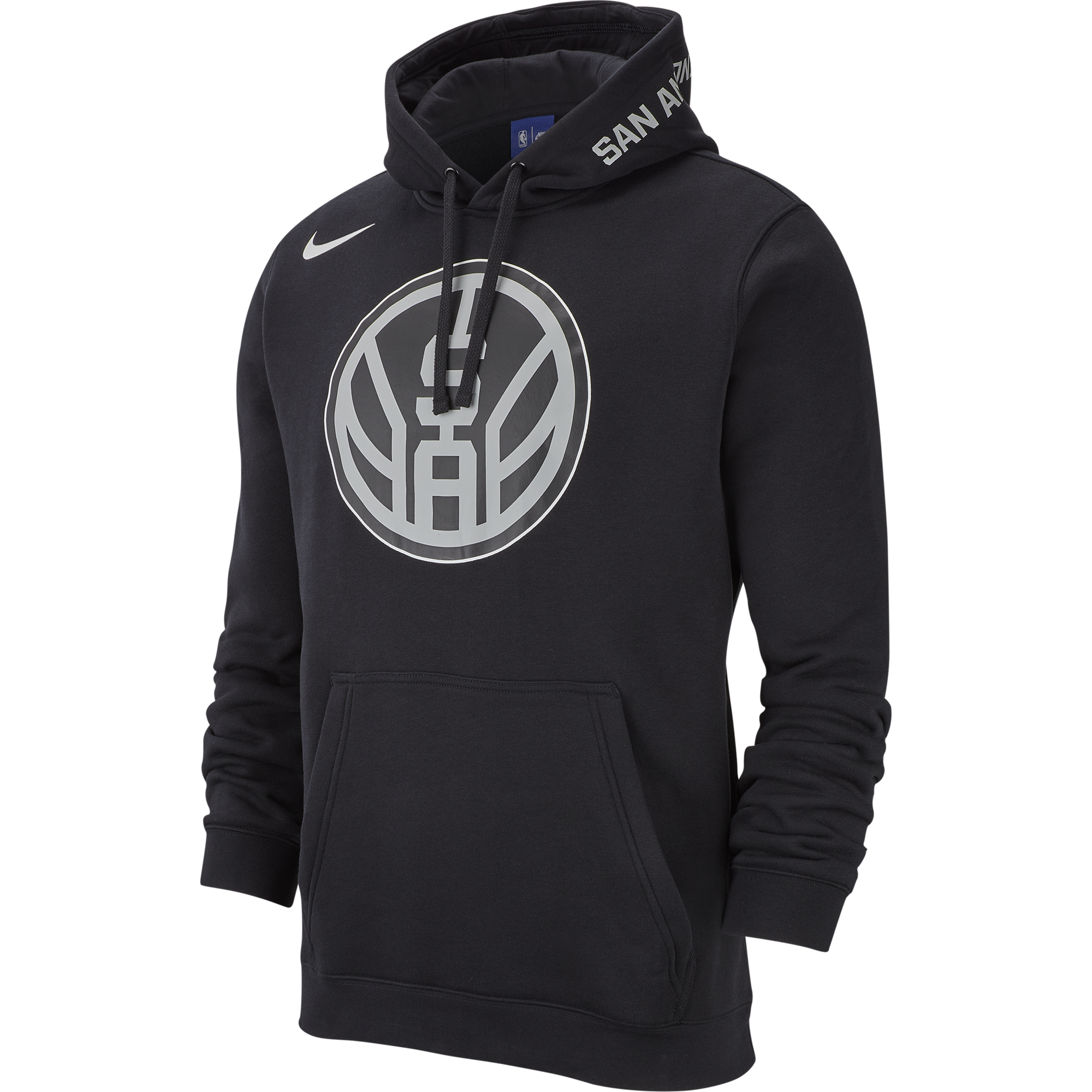 NIKE NBA SAN ANTONIO SPURS PULLOVER HOODIE BLACK