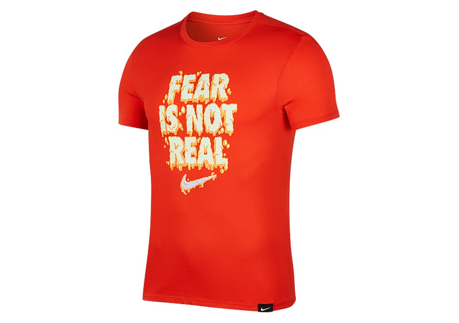 Nike Kyrie Irving Fear Is Not Real Dry Tee Habanero Red Price 25 00 Basketzone Net