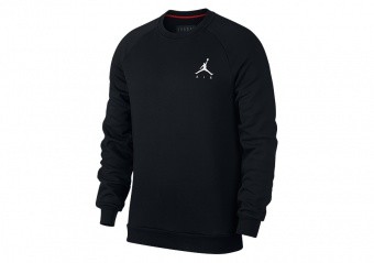 NIKE AIR JORDAN JUMPMAN FLEECE CREW BLACK