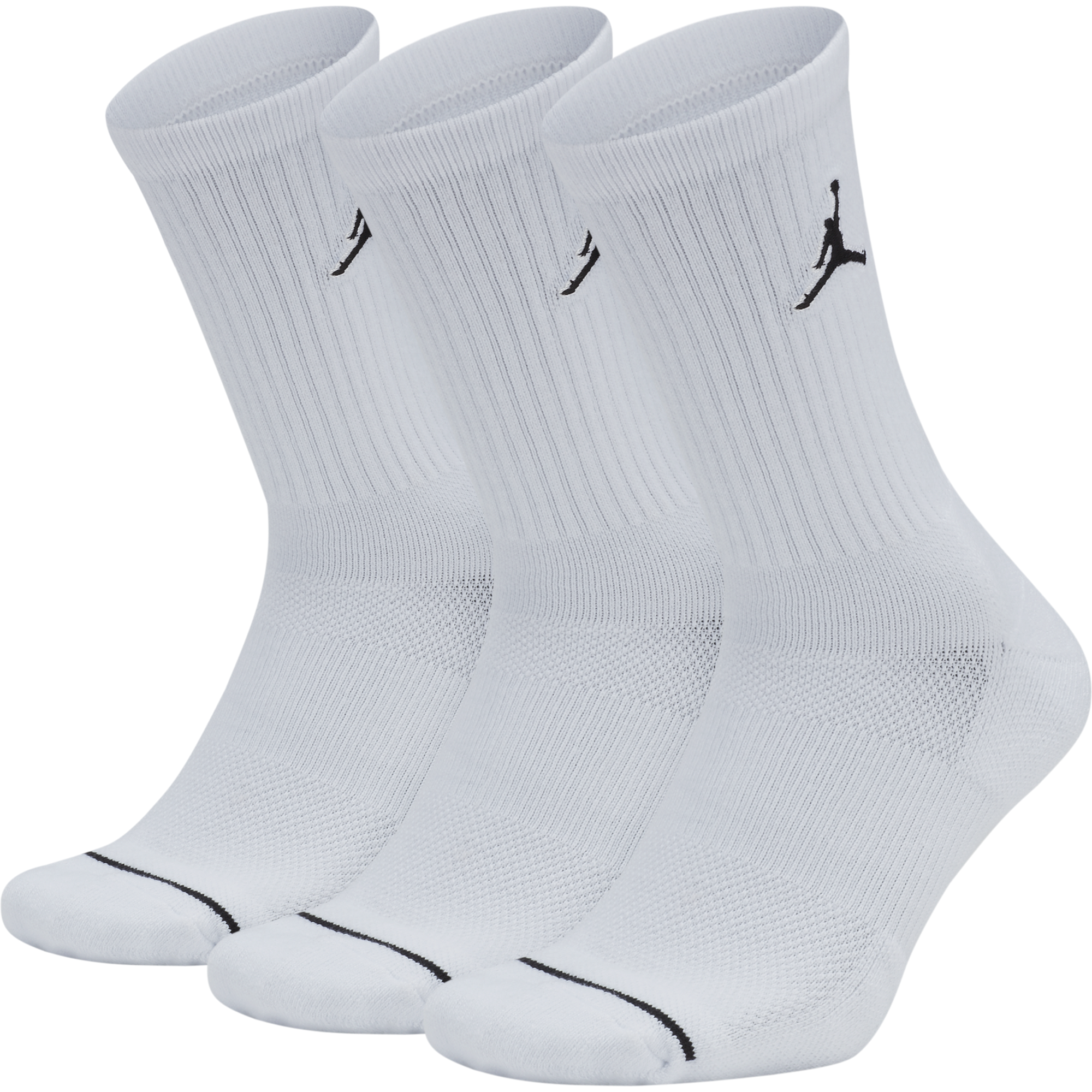 NIKE AIR JORDAN JUMPMAN EVERYDAY CREW SOCKS WHITE