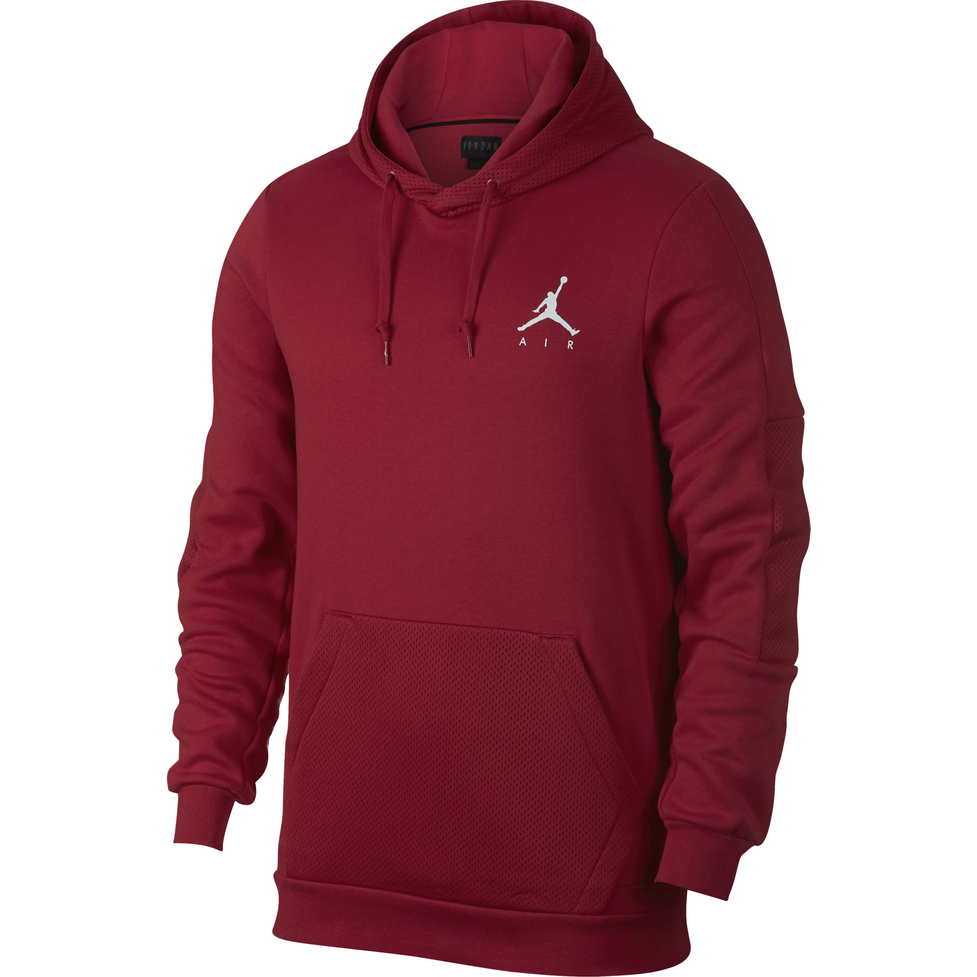 NIKE AIR JORDAN SPORTSWEAR JUMPMAN HYBRID FLEECE PULLOVER GYM RED