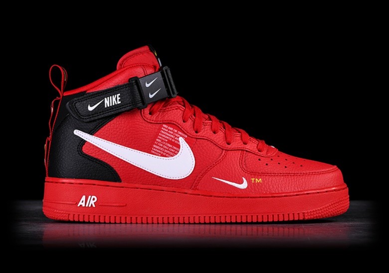 nike air force 1 mid lv8 university red mens