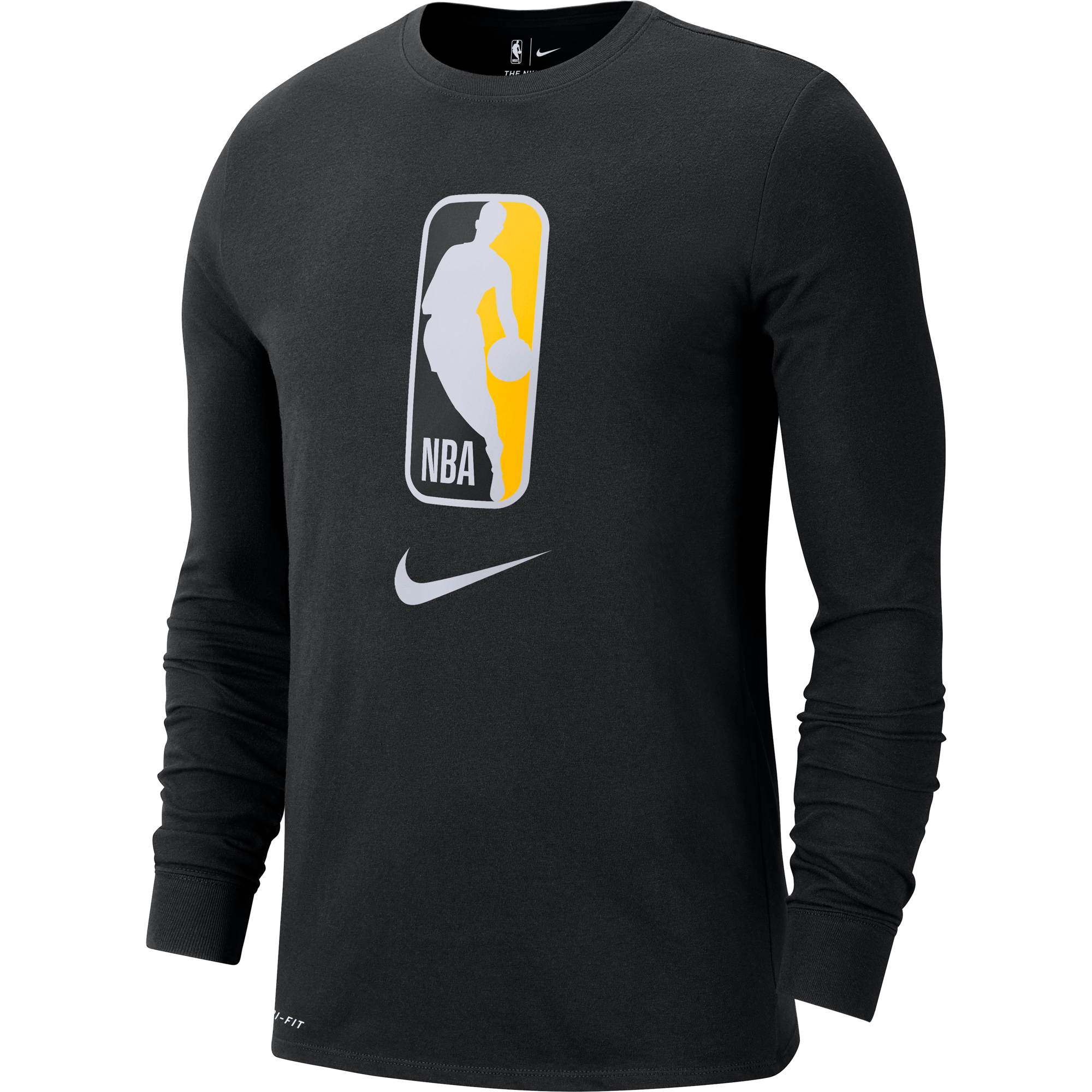 NIKE NBA TEAM 31 DRY LONG-SLEEVE TEE BLACK AMARILLO