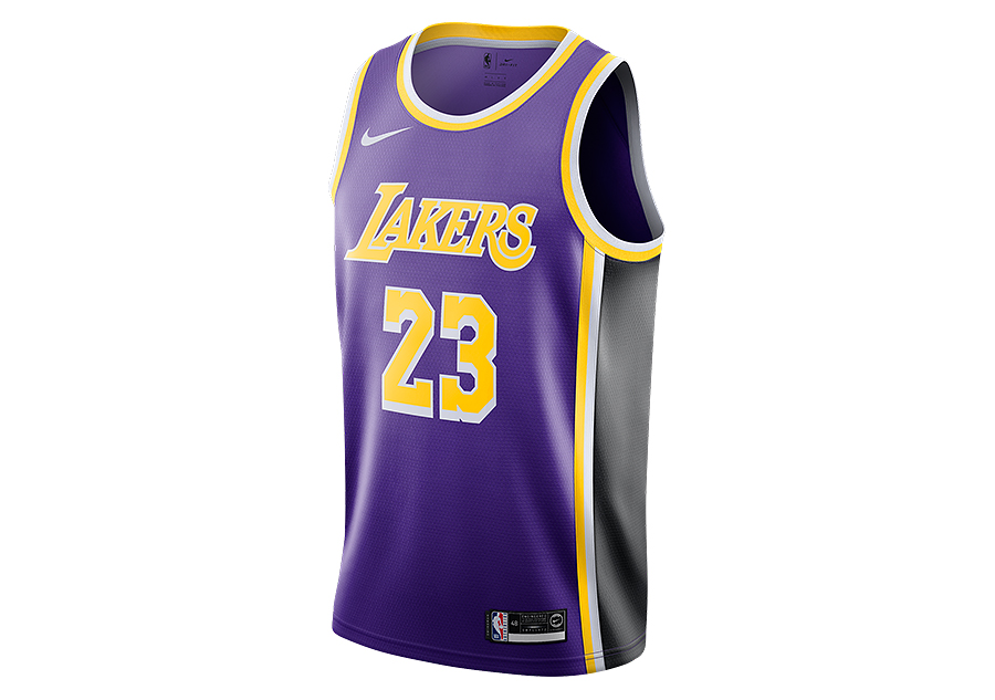 NIKE NBA LOS ANGELES LAKERS LEBRON JAMES SWINGMAN JERSEY ...