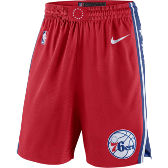 NIKE NBA PHILADELPHIA 76ERS SWINGMAN SHORTS UNIVERSITY RED