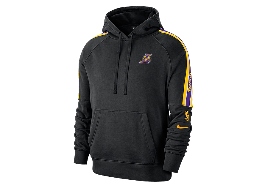 NIKE NBA LOS ANGELES LAKERS COURTSIDE PULLOVER HOODIE BLACK per €72,50 | Basketzone.net