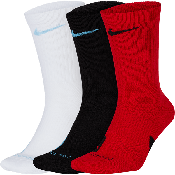 NIKE ELITE CREW 3PACK SOCKS MULTI-COLOR