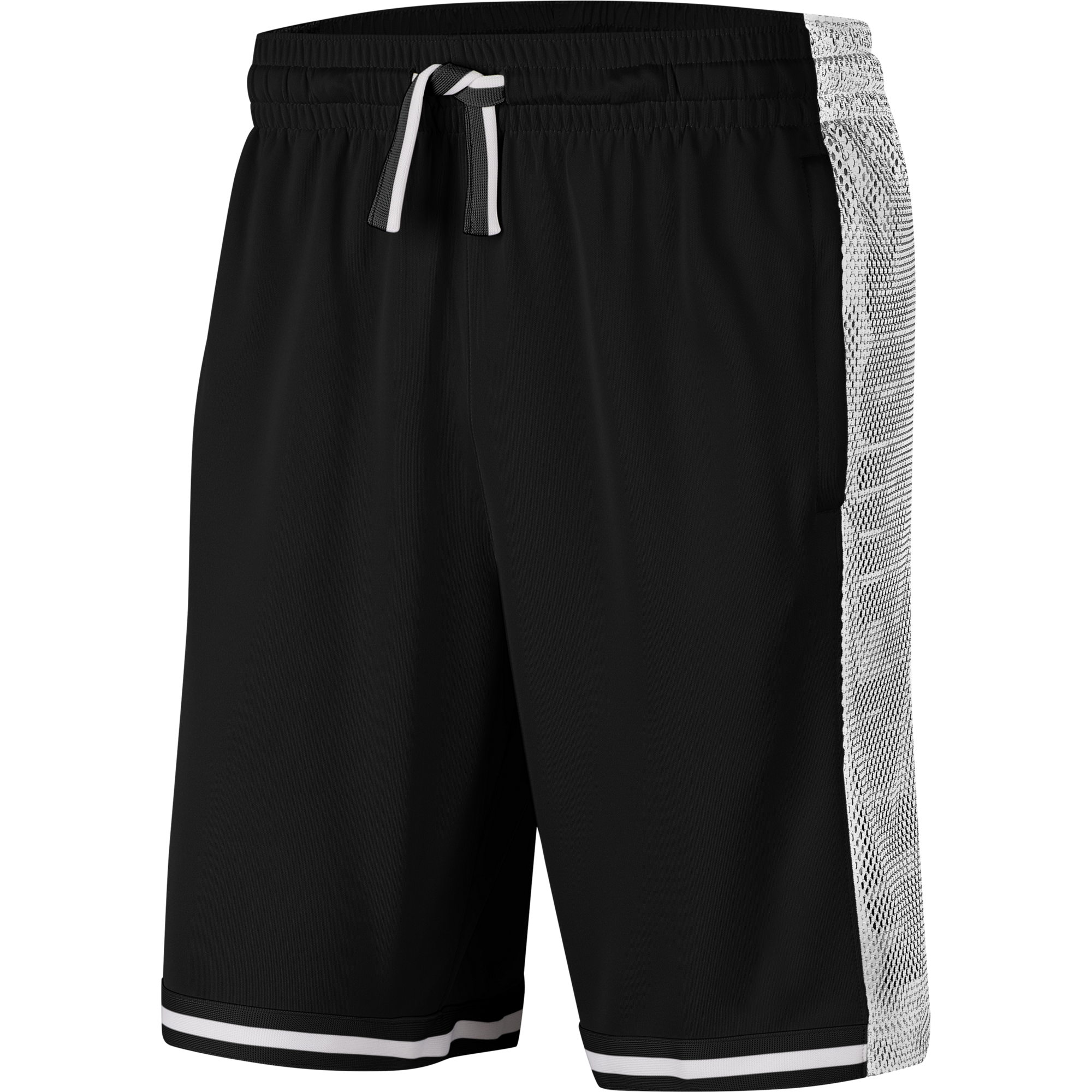 NIKE AIR JORDAN JUMPMAN HBR BASKETBALL SHORTS BLACK WHITE