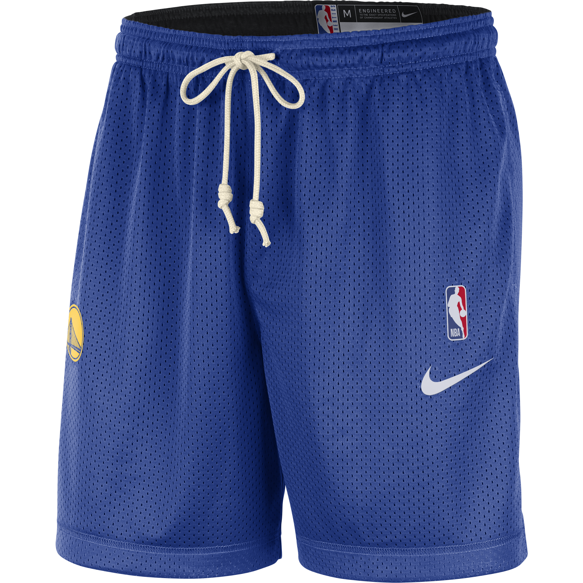 NIKE NBA GOLDEN STATE WARRIORS STANDARD ISSUE REVERSIBLE SHORTS RUSH BLUE