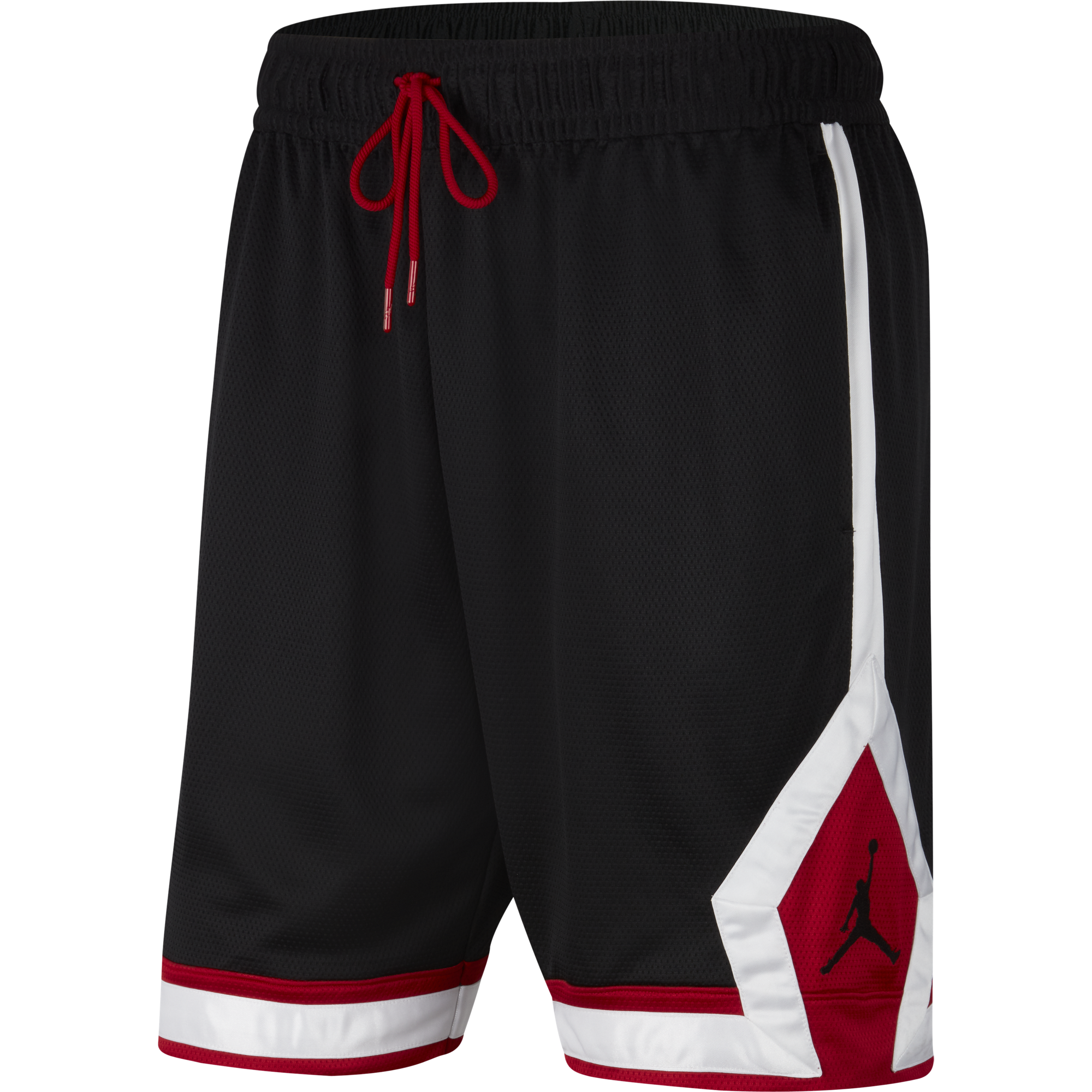 NIKE AIR JORDAN JUMPMAN DIAMOND SHORTS BLACK GYM RED