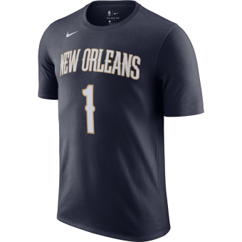 NIKE NBA NEW ORLEANS PELICANS ZION WILLIAMSON TEE COLLEGE NAVY