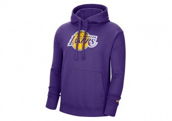 NIKE NBA LOS ANGELES LAKERS ESSENTIAL LOGO PULLOVER HOODIE FIELD PURPLE