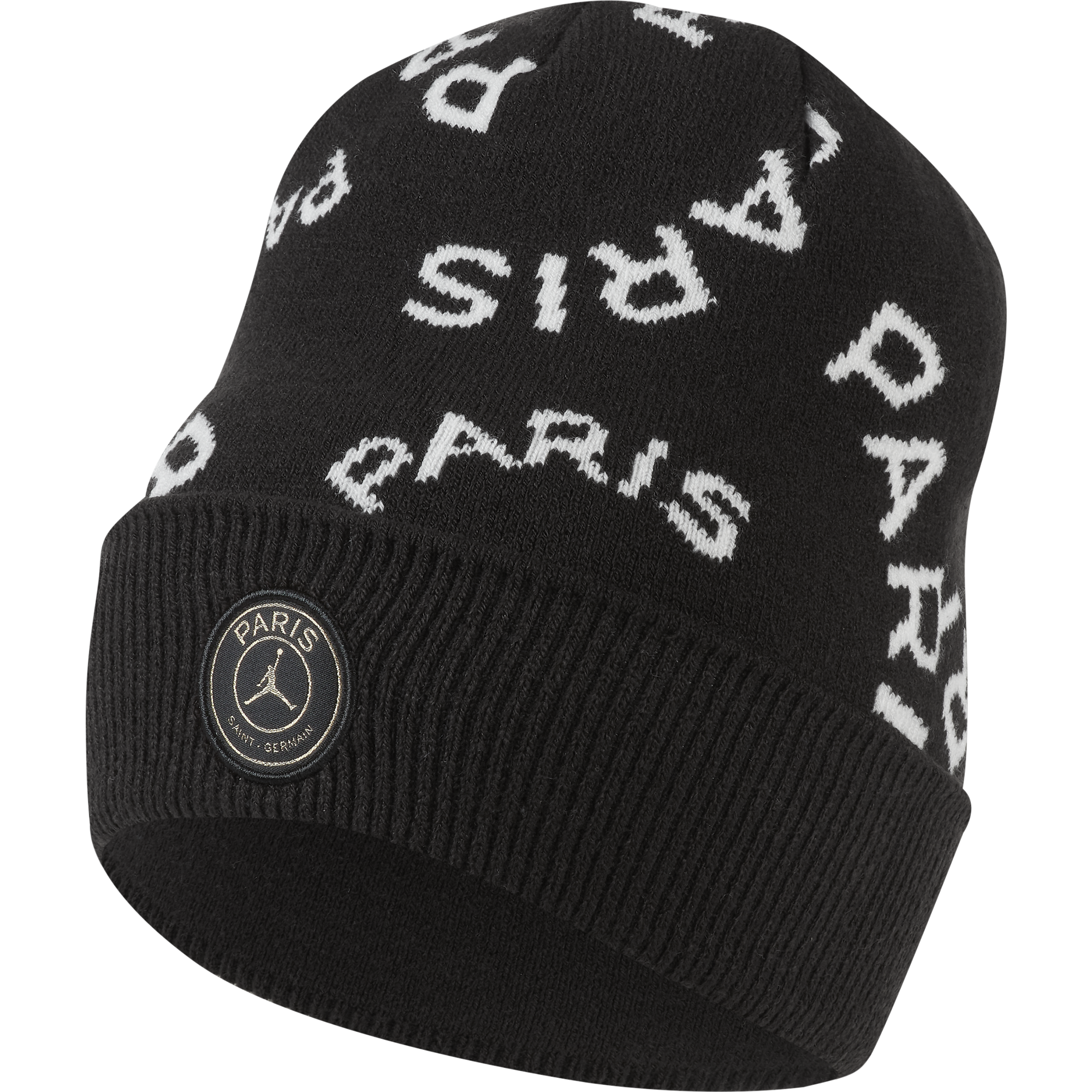 NIKE AIR JORDAN PSG PARIS SAINT-GERMAIN CUFFED BEANIE BLACK