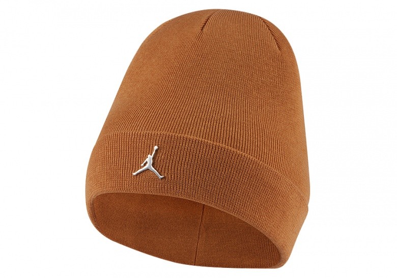 NIKE AIR JORDAN JUMPMAN METAL CUFFED BEANIE FLAX