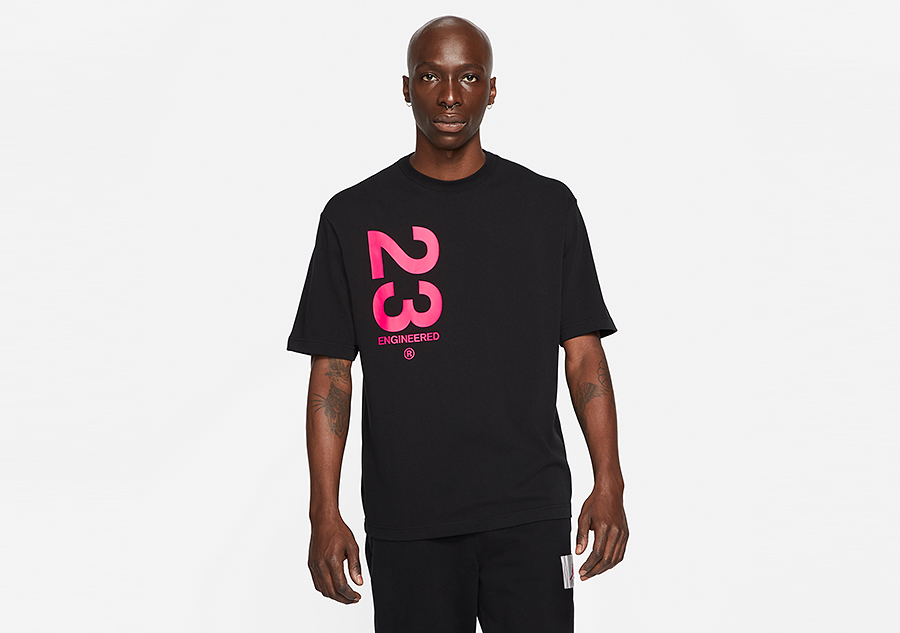 NIKE AIR JORDAN 23 ENGINEERED WORDMARK CREW TEE BLACK per 42 50 Basketzone