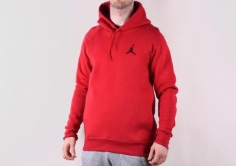 NIKE AIR JORDAN FLIGHT FLEECE HOODIE GYM RED