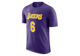 NIKE NBA LOS ANGELES LAKERS STATEMENT EDITION LEBRON JAMES TEE COURT PURPLE