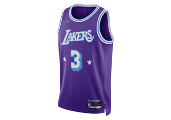 NIKE NBA LOS ANGELES LAKERS ANTHONY DAVIS CITY EDITION 2021 SWINGMAN JERSEY FIELD PURPLE