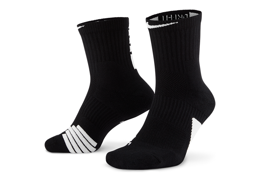 NIKE ELITE MID ANKLE SOCKS BLACK