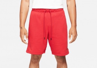 NIKE AIR JORDAN ESSENTIALS FLEECE SHORTS GYM RED