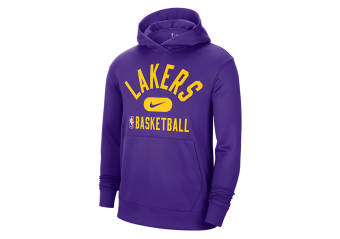 Men's Los Angeles Lakers Nike Purple Long Sleeve Performance