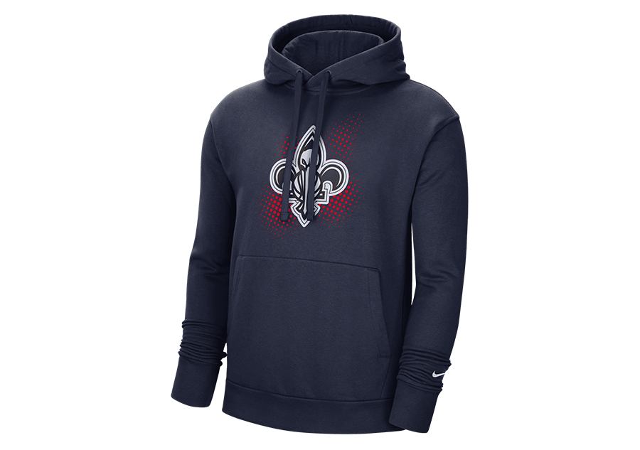 NIKE NBA NEW ORLEANS PELICANS FLEECE ESSENTIAL HOODIE COLLEGE NAVY