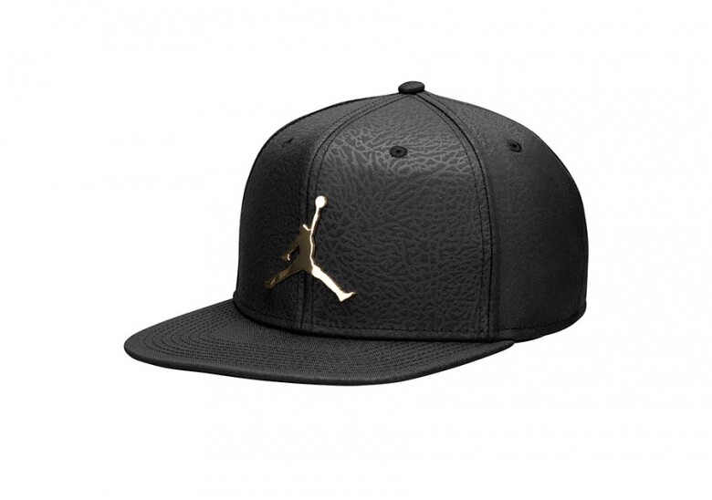 NIKE AIR JORDAN PRO INGOT CAP ELEPHANT PRINT BLACK GOLD