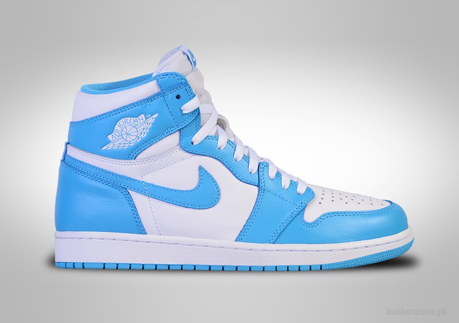 NIKE AIR JORDAN 1 RETRO HIGH OG UNC WHITE POWDER BLUE per 232 50 Basketzone